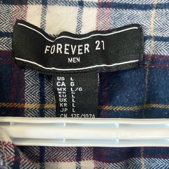 Forever 21 Mens Plaid Flannel Shirt - Picture 2 of 2